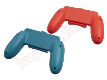 Set of 2 Neon Blue and Neon Red Grips for Nintendo Switch L + R Joy-Con Controls